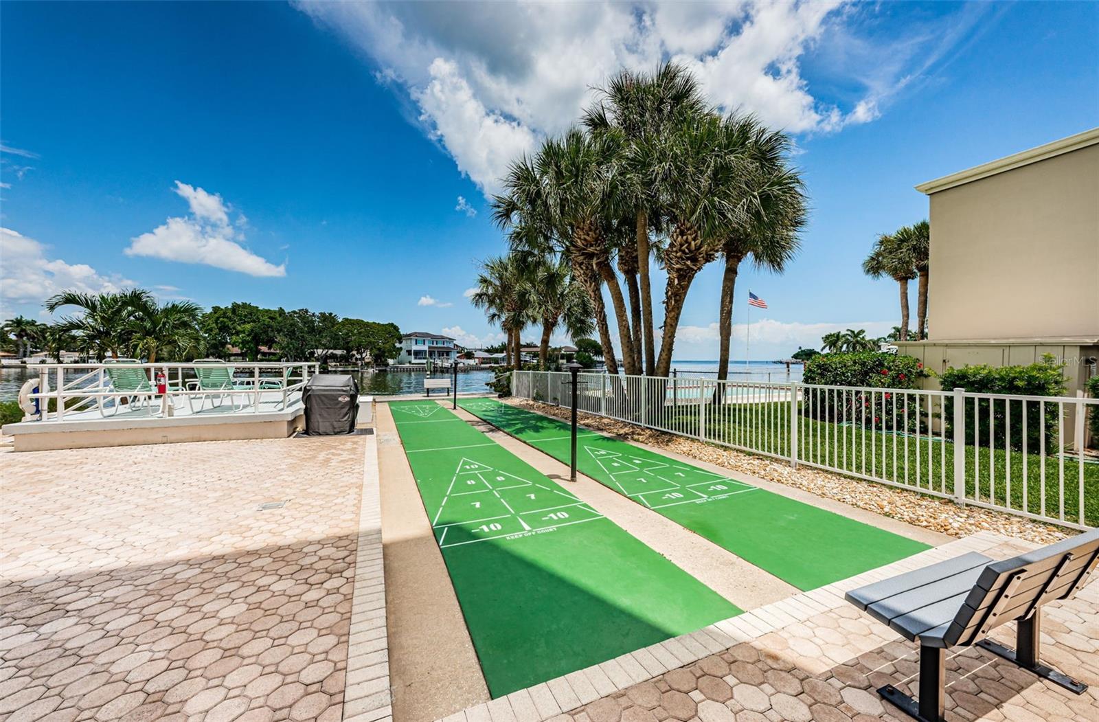 Shuffleboard courts are part of the amenities