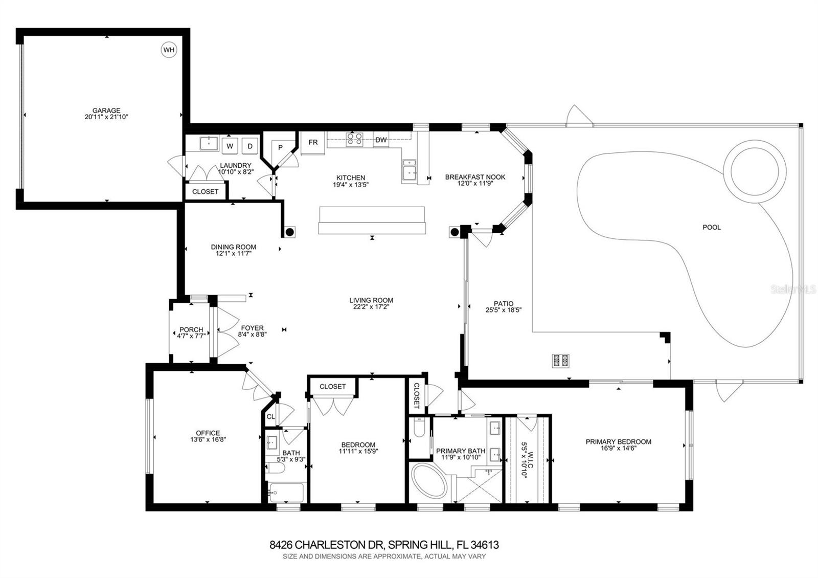 8426 CHARLESTON DR, WEEKI WACHEE, FL, 34613