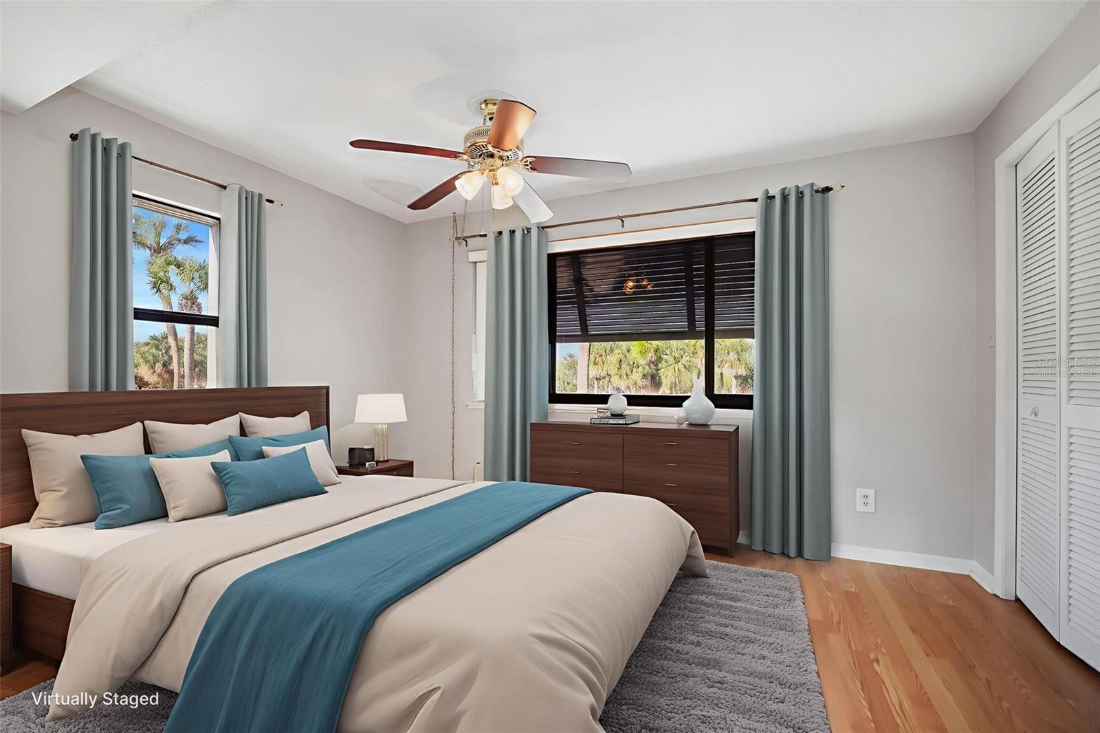 Virtually Staged Second Floor Bedroom