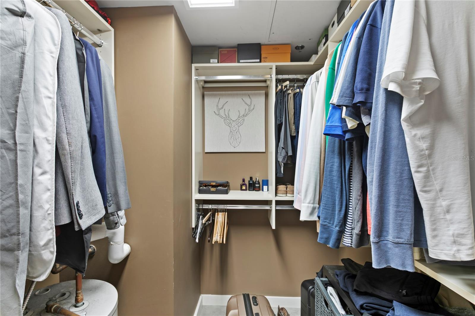 The primary walk in closet