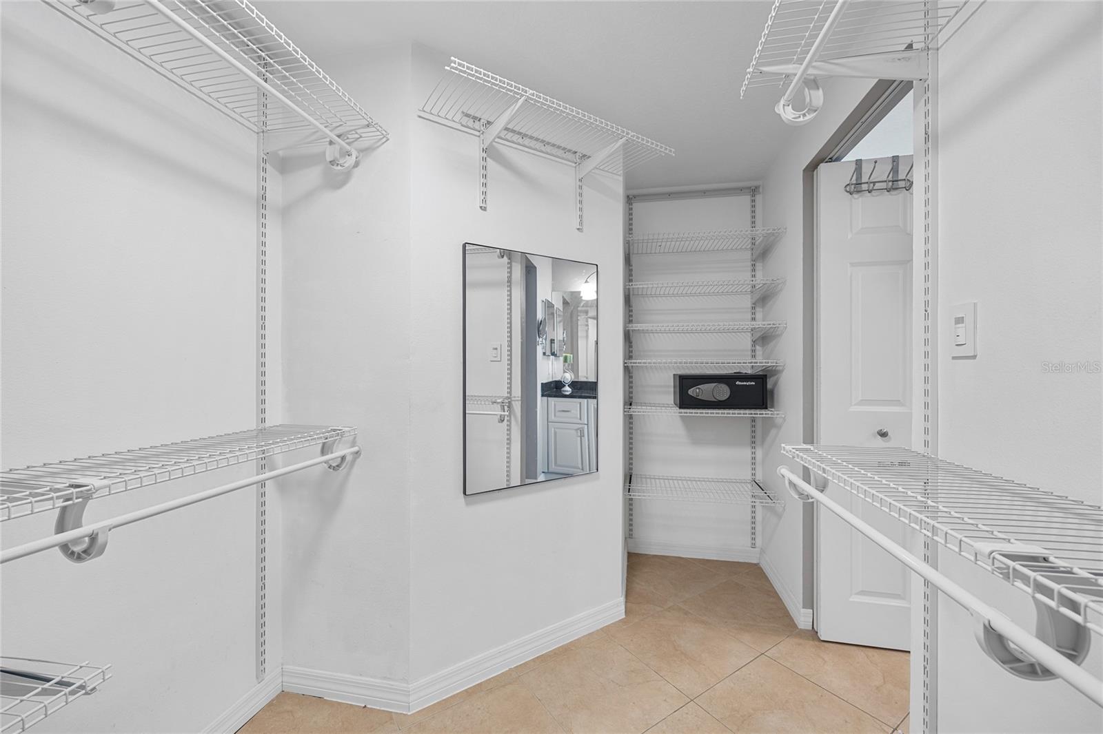 Master closet view 1