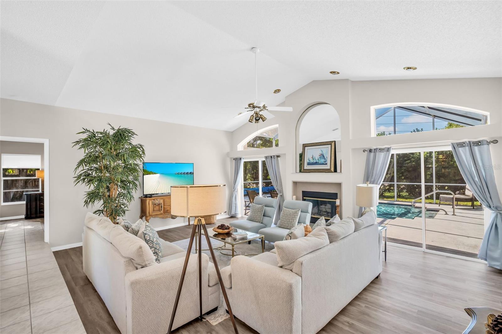 Main living perfectly tucked between the primary & 2 guest suites~