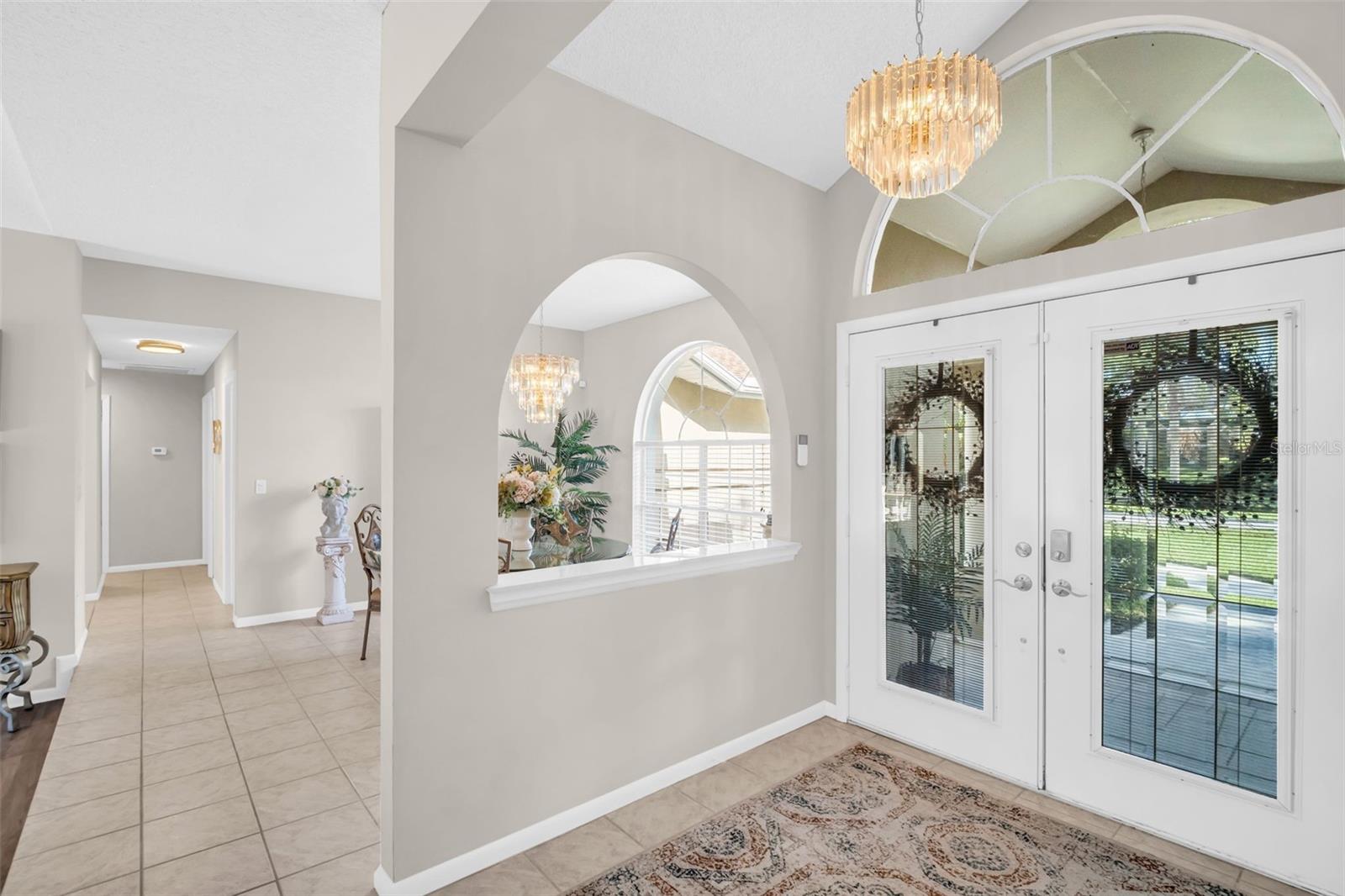 Gracious glass double door front entry~