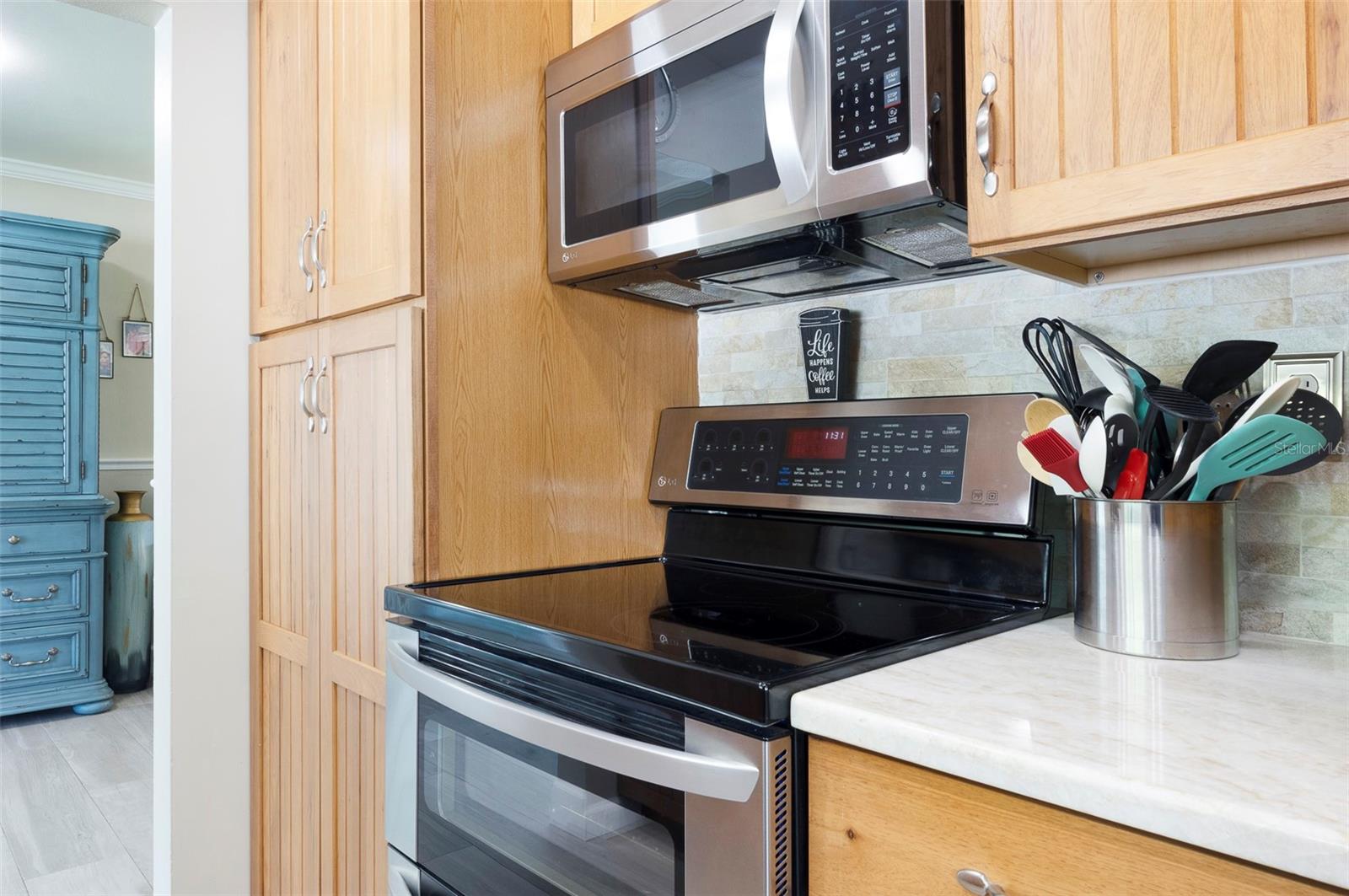 The double convection oven is sure to please the cook in the family.