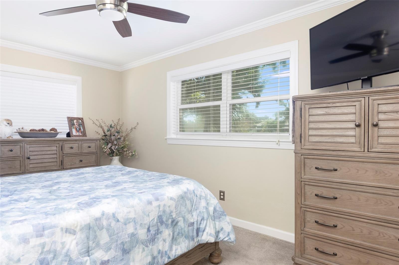 The Primary Bedroom is 10X15 and can hold alot of furniture.