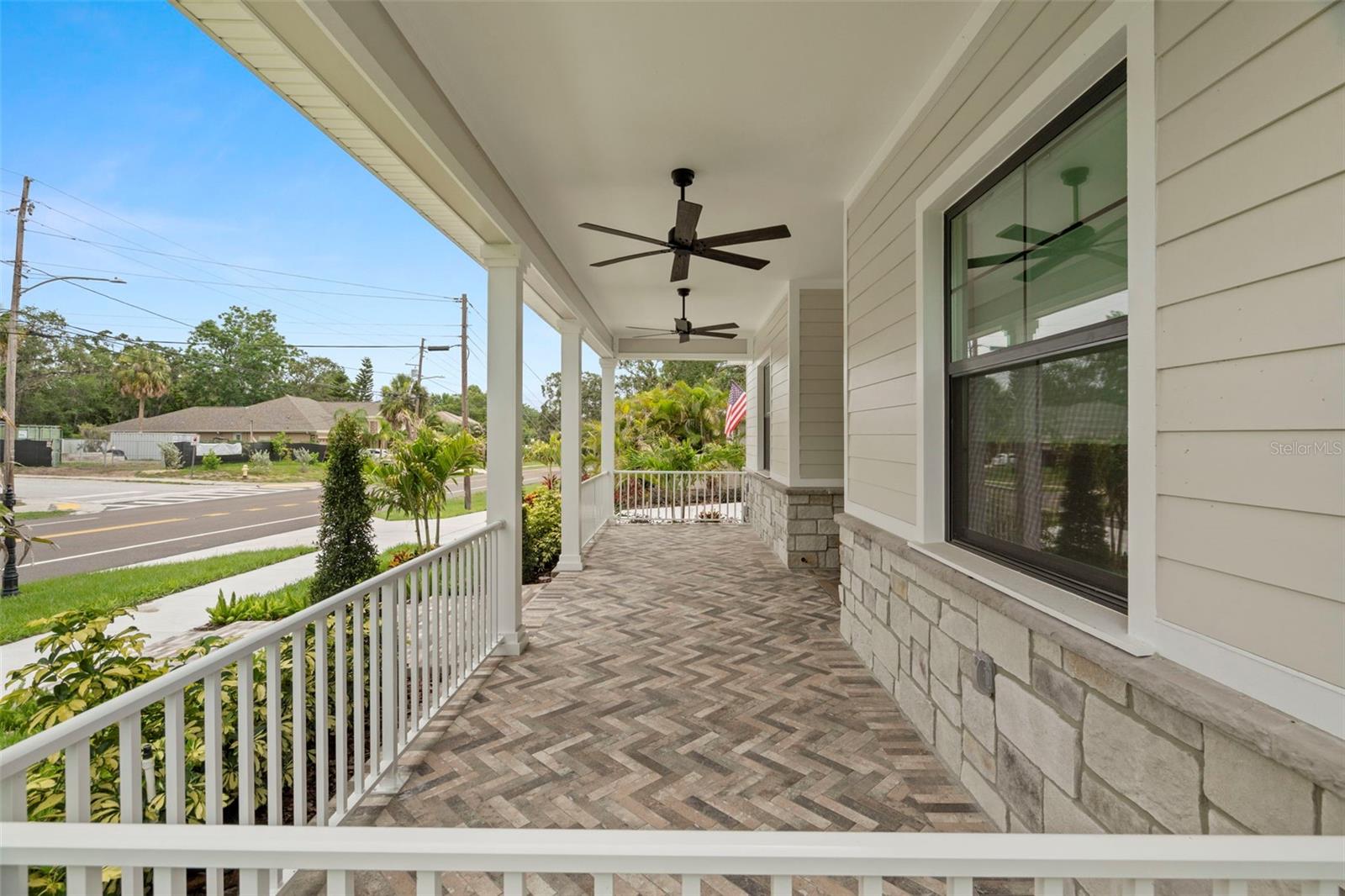 large inviting front porch