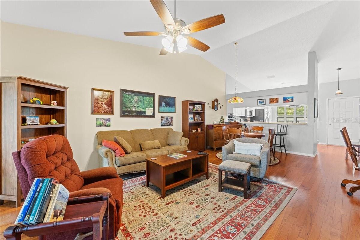 Living Room view, looking toward kitchen