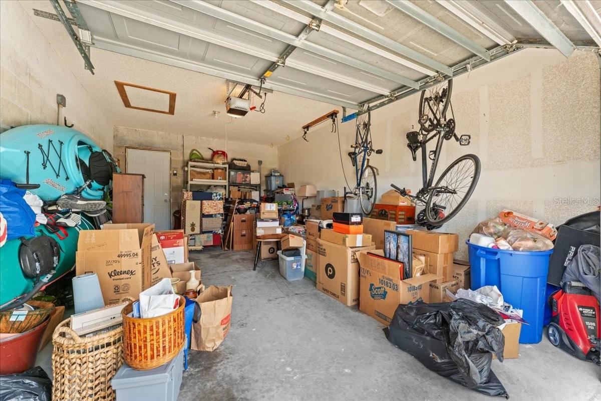 Seller getting ready for his move is curently using the garage as storage, but there is usually plenty of space for his SUV