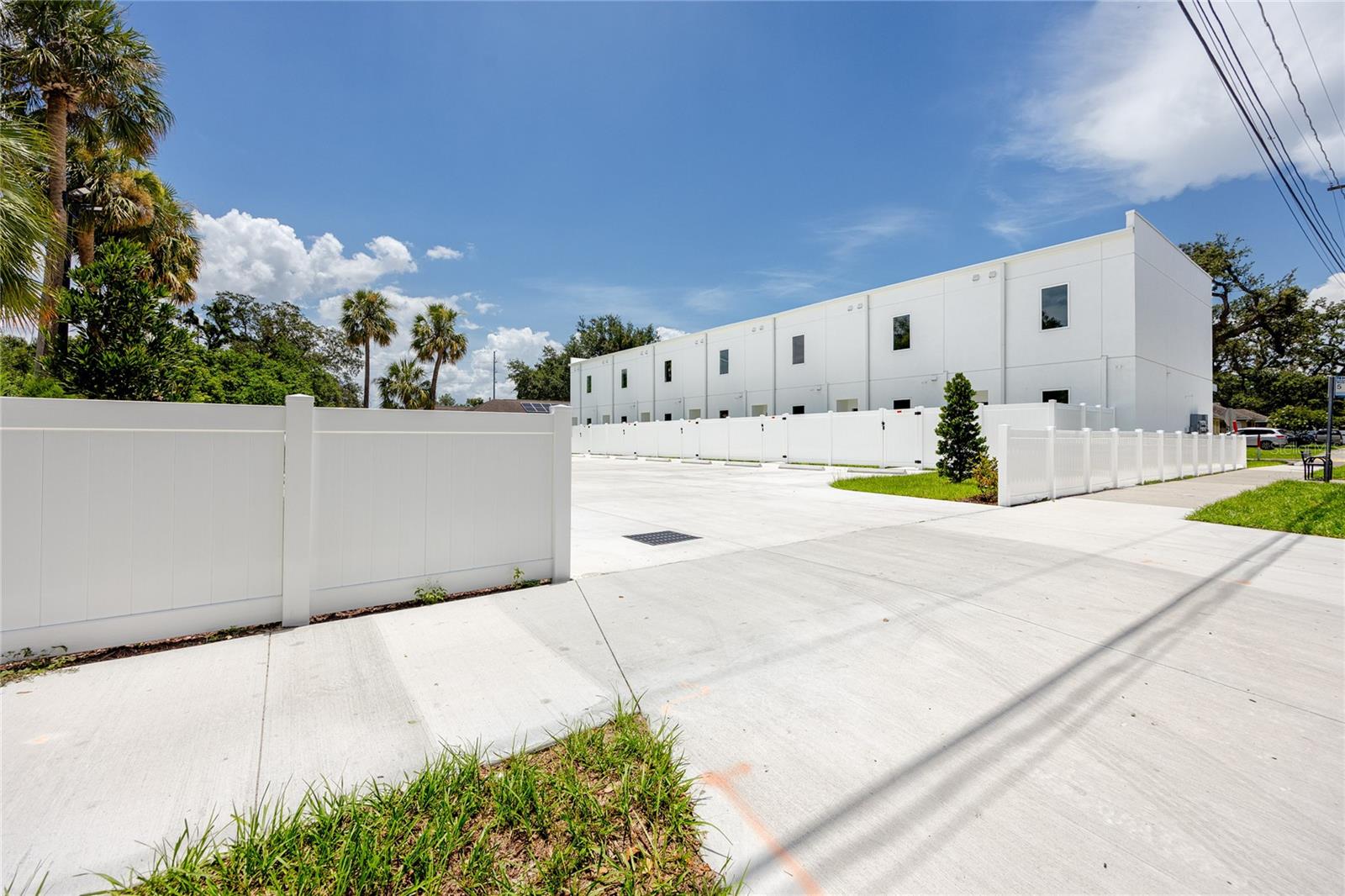 Fenced completely around the townhome property except for the entrance to the parking area