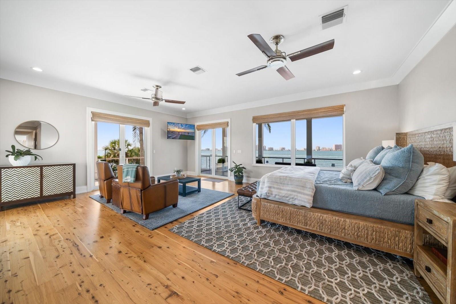 Expansive master bedroom with access to the veranda