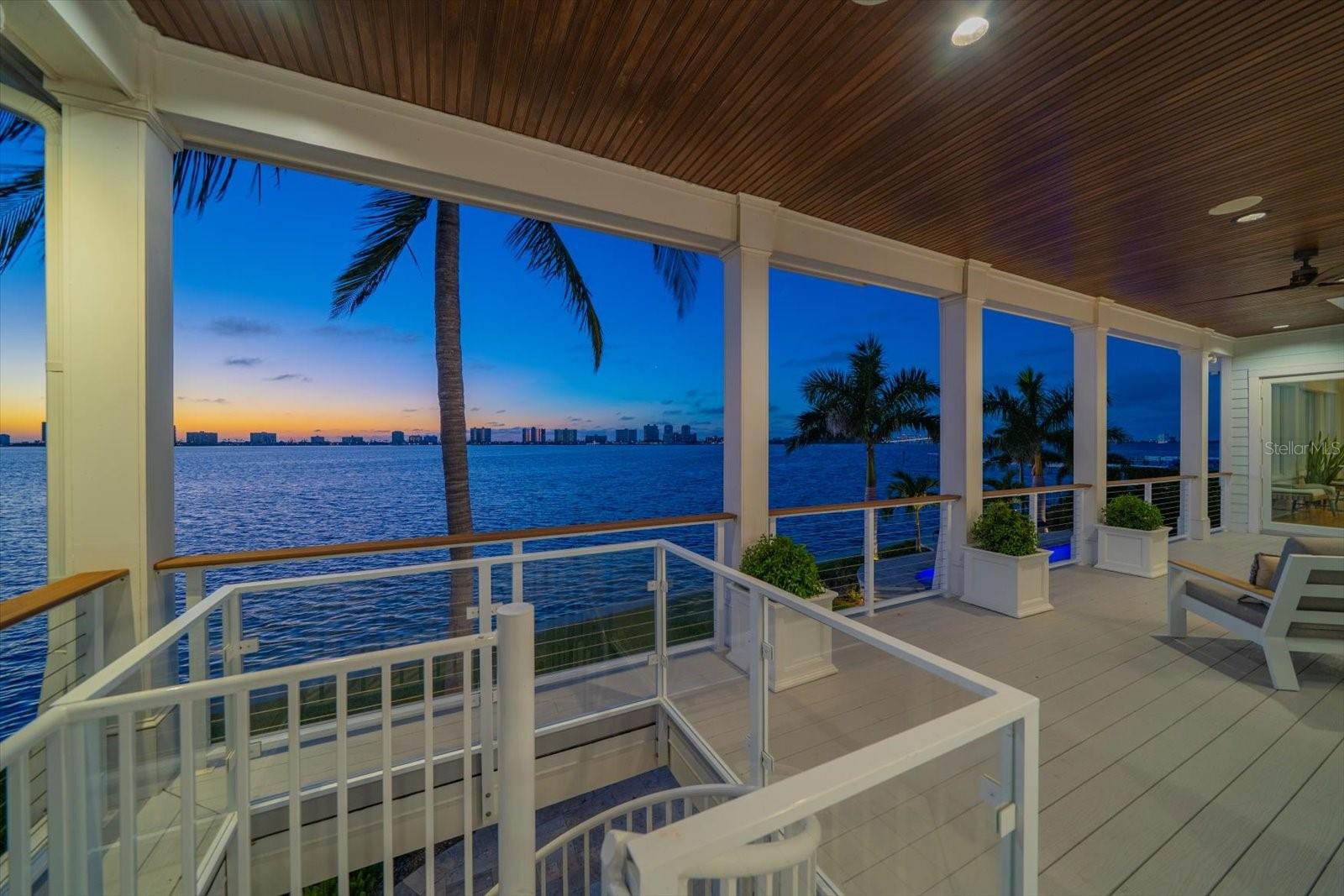 Enjoy beautiful sunsets on the many porches and balconies