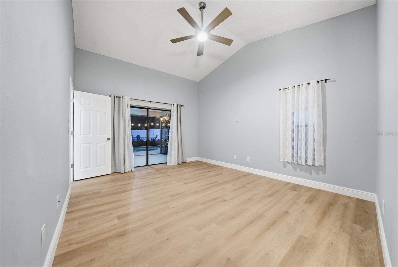Primary Bedroom with Pool View