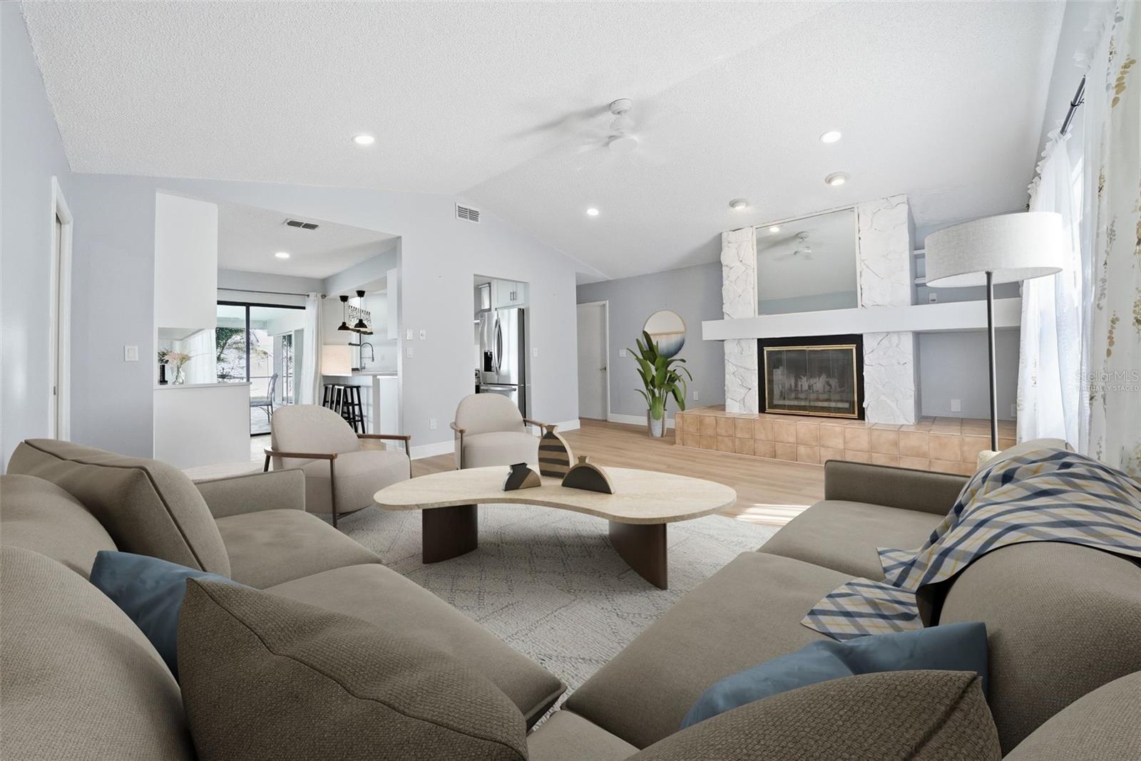 Virtually Staged Living Room