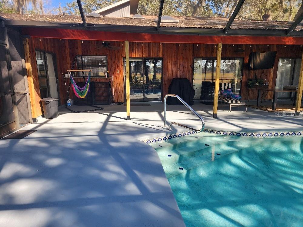 Spacious covered lanai and pool