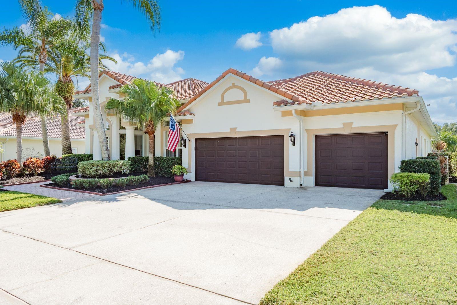 The three car garage is cooled space.