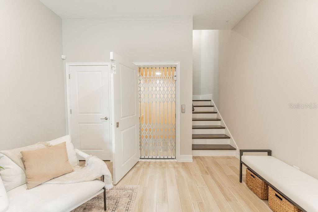 Elevator entrance first floor.