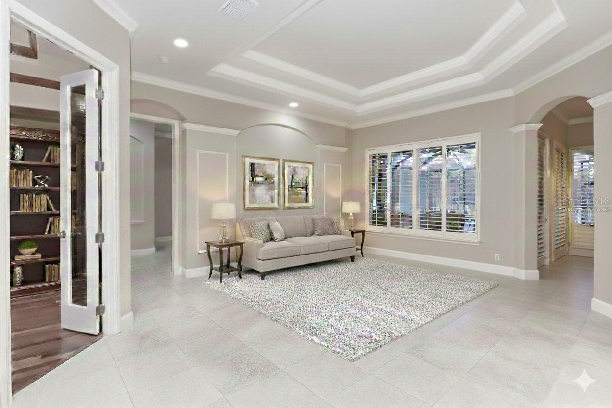Formal Living Room virtually staged