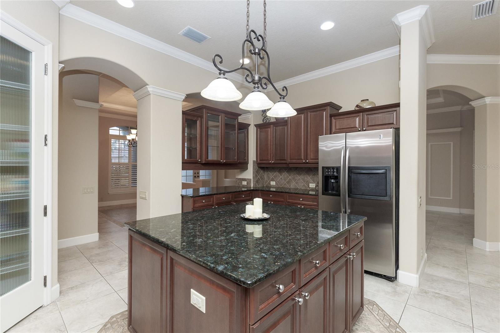 Kitchen with walk-in pantry and large island
