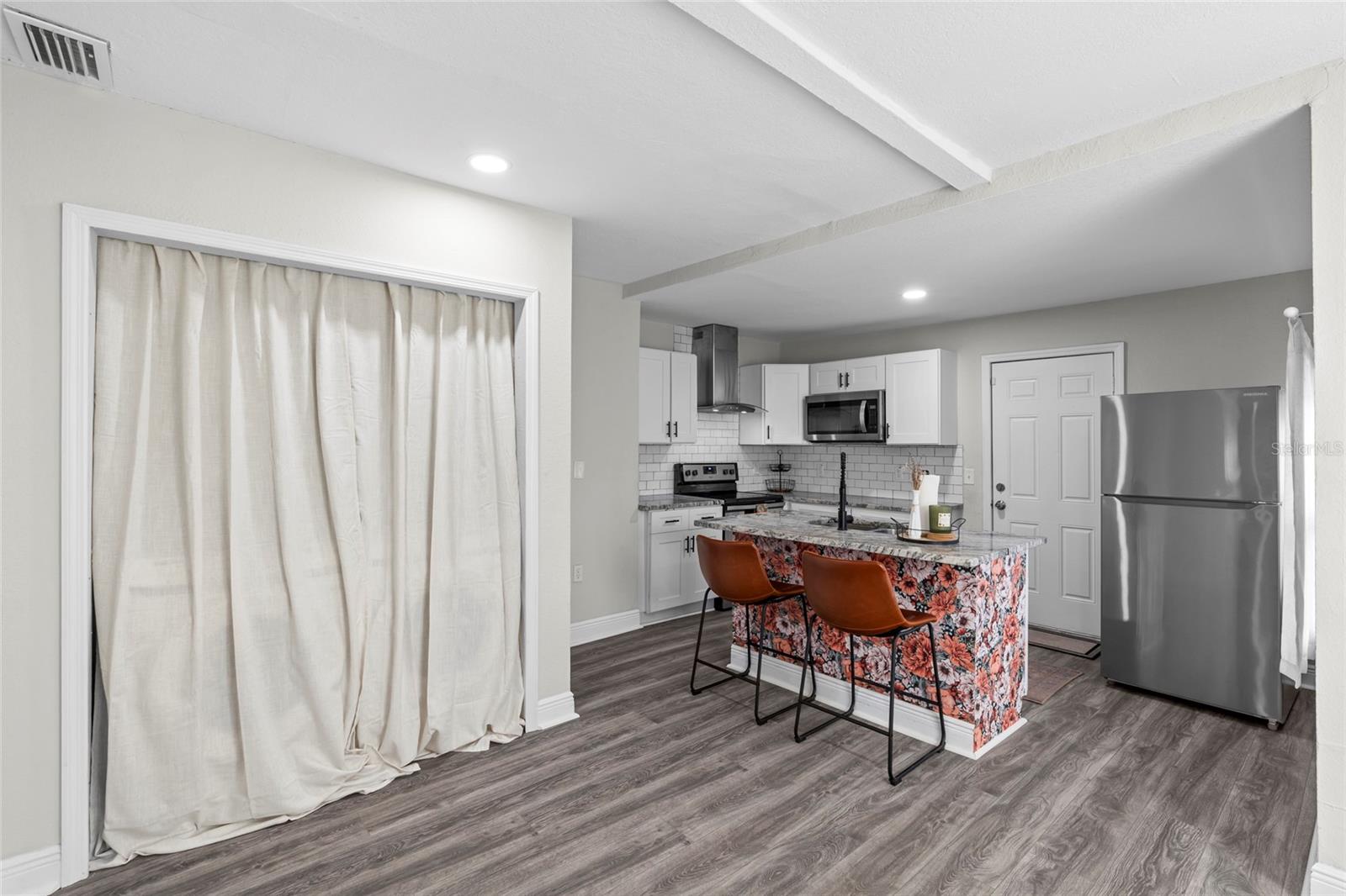 Laundry area in the kitchen