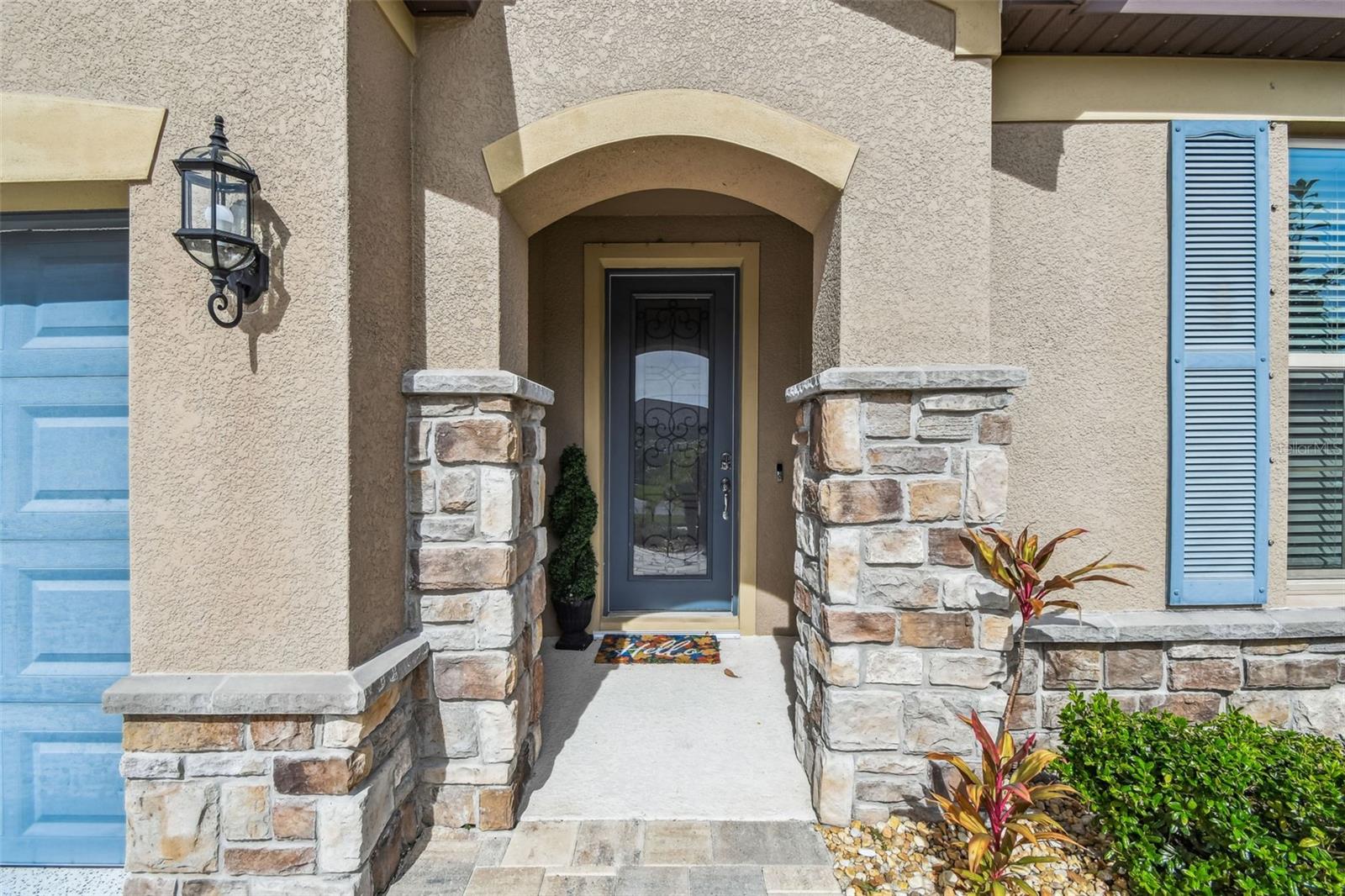 Detailed stonework feature