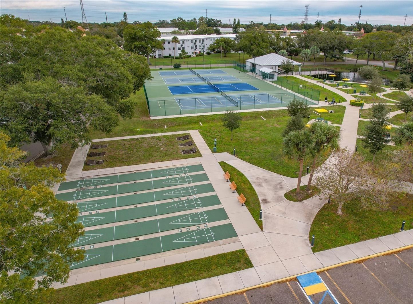 Shuffle Board/Tennis/Pickle Ball Courts