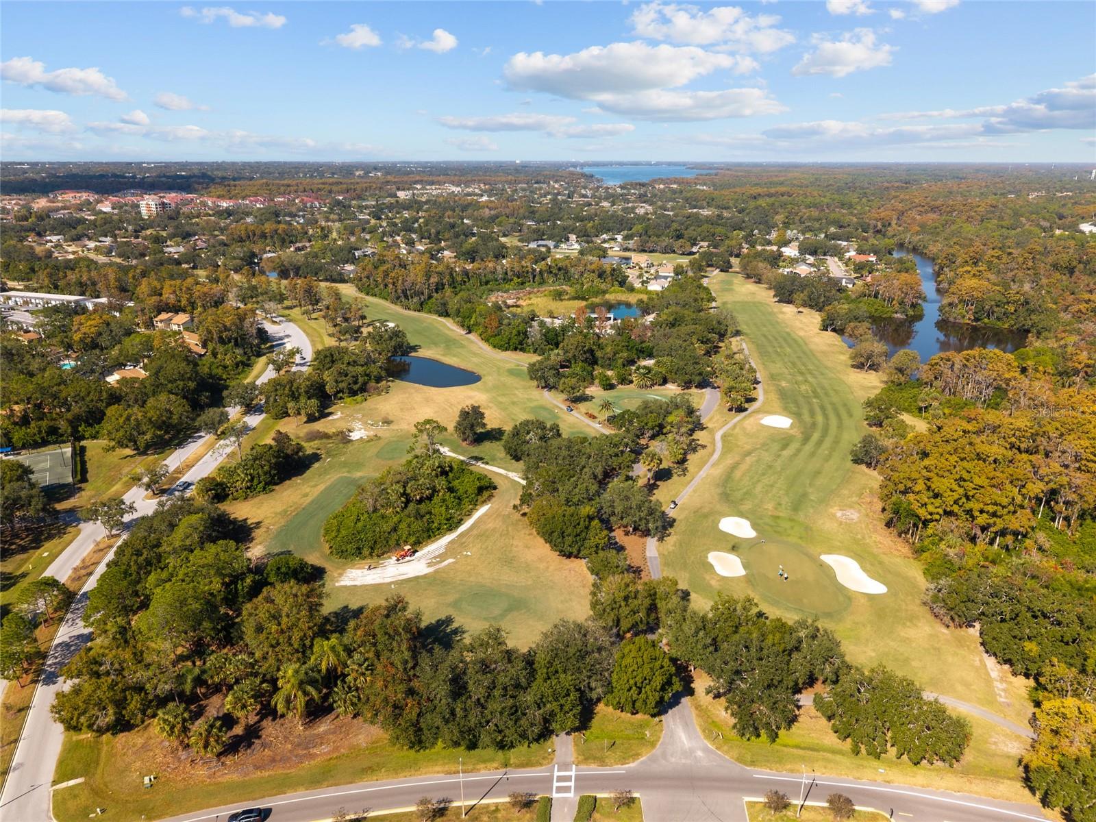 Aerial of Golf Fairway