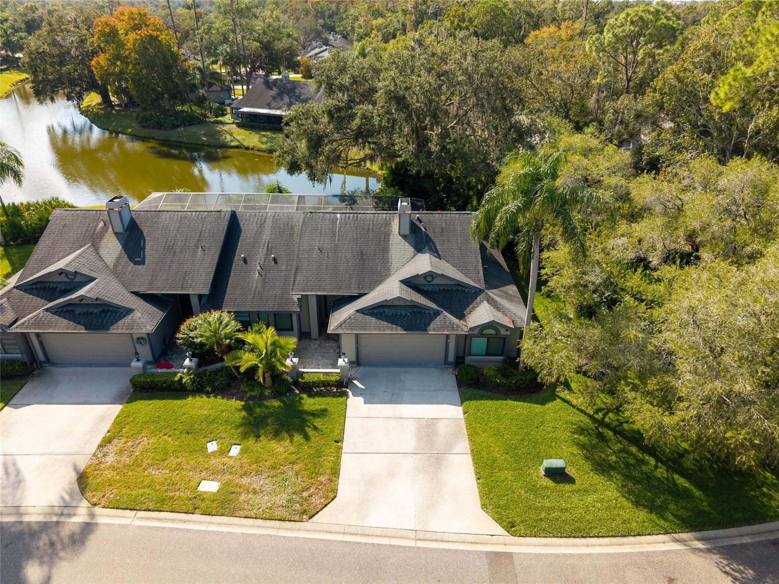 Aerial View of Wooded Corner Lot