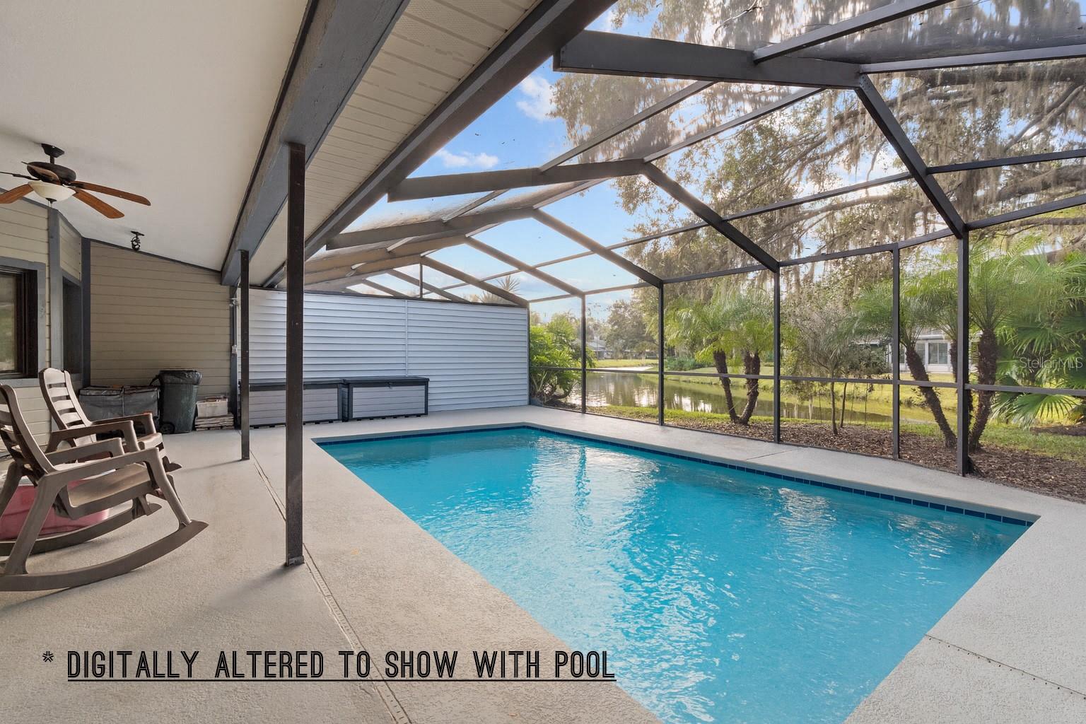 DIGITALLY STAGED POOL