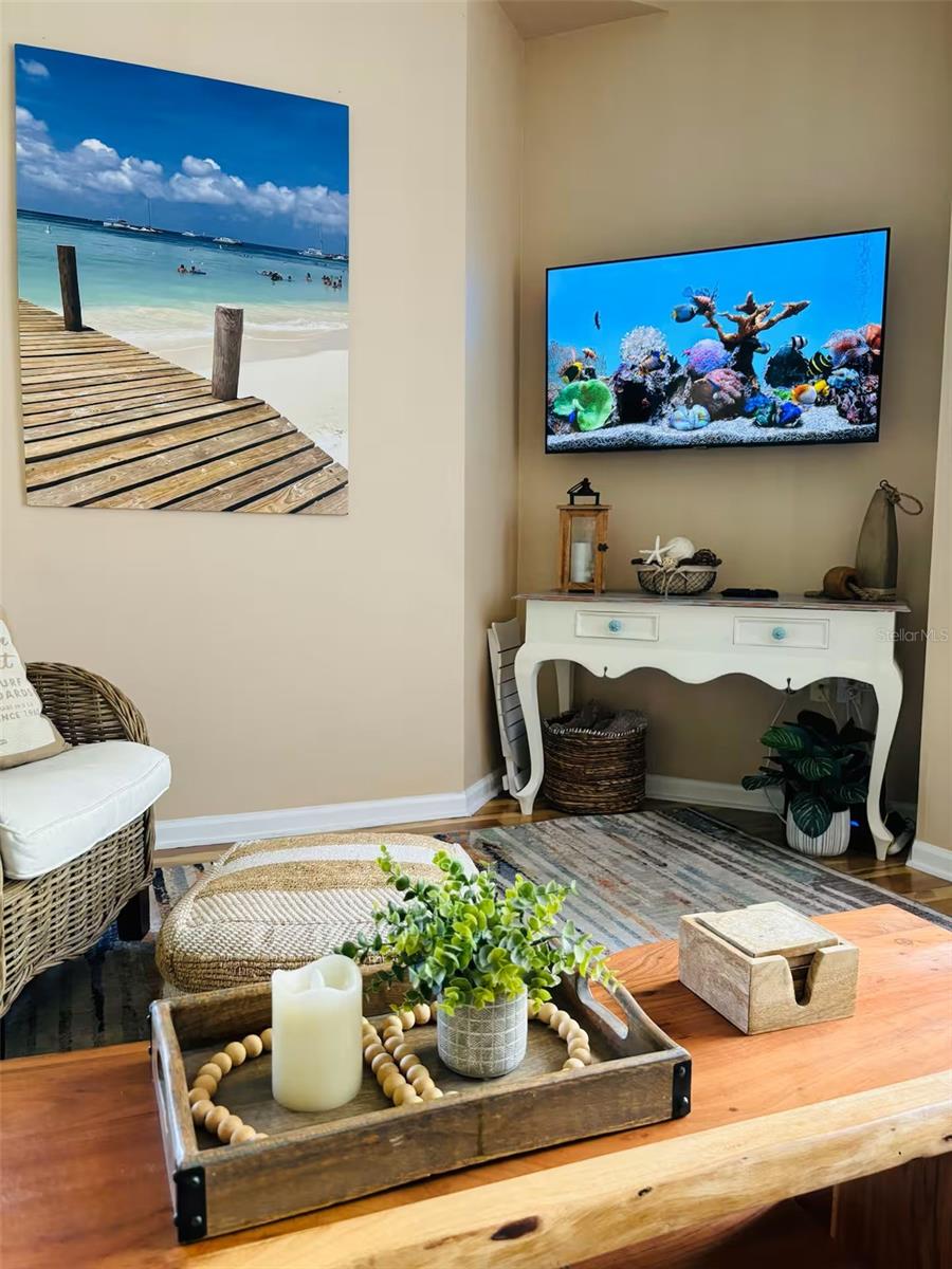 Coastal accents throughout complete the beach vibe of your oasis.