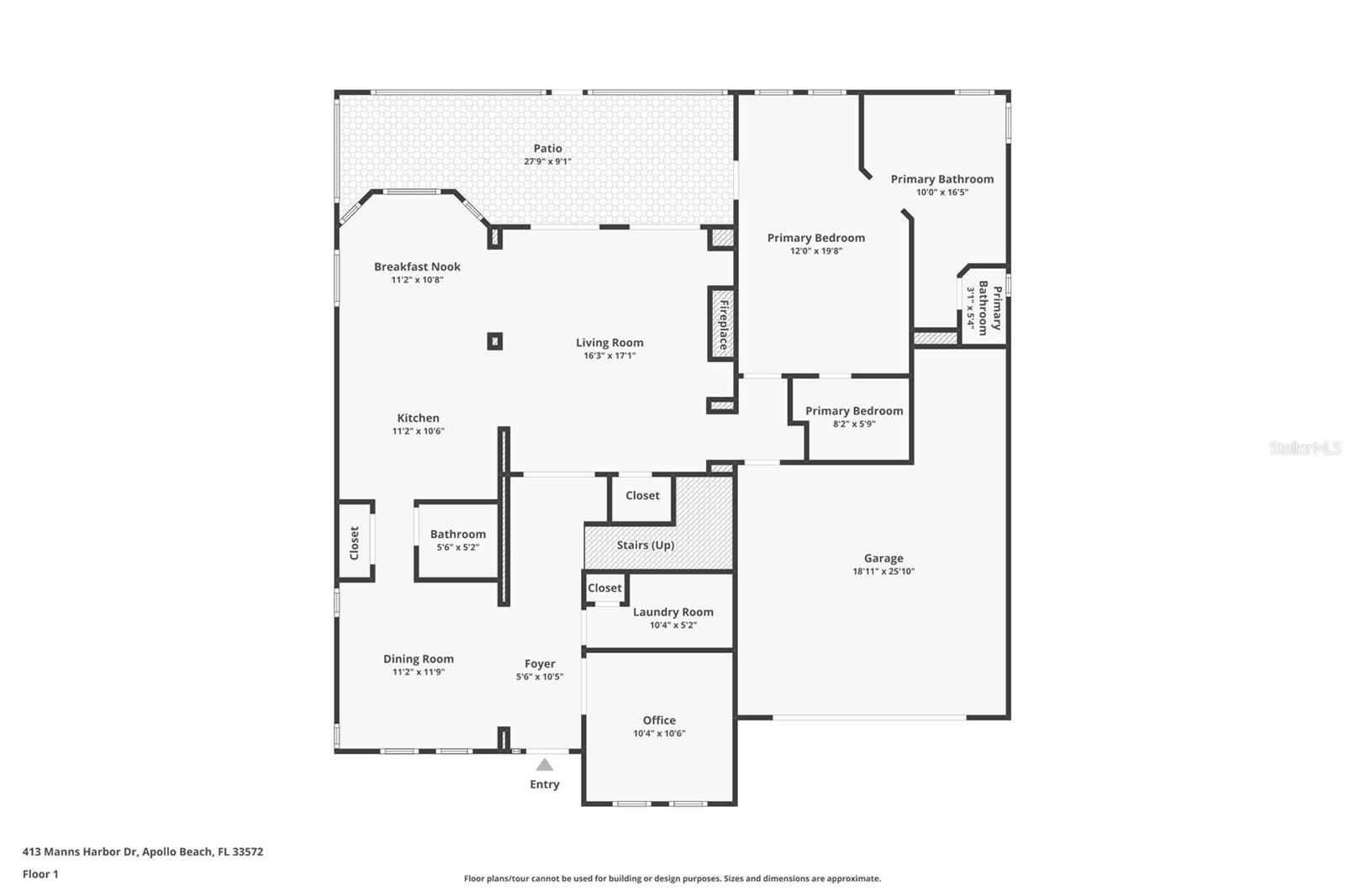 413 MANNS HARBOR DR, APOLLO BEACH, FL, 33572