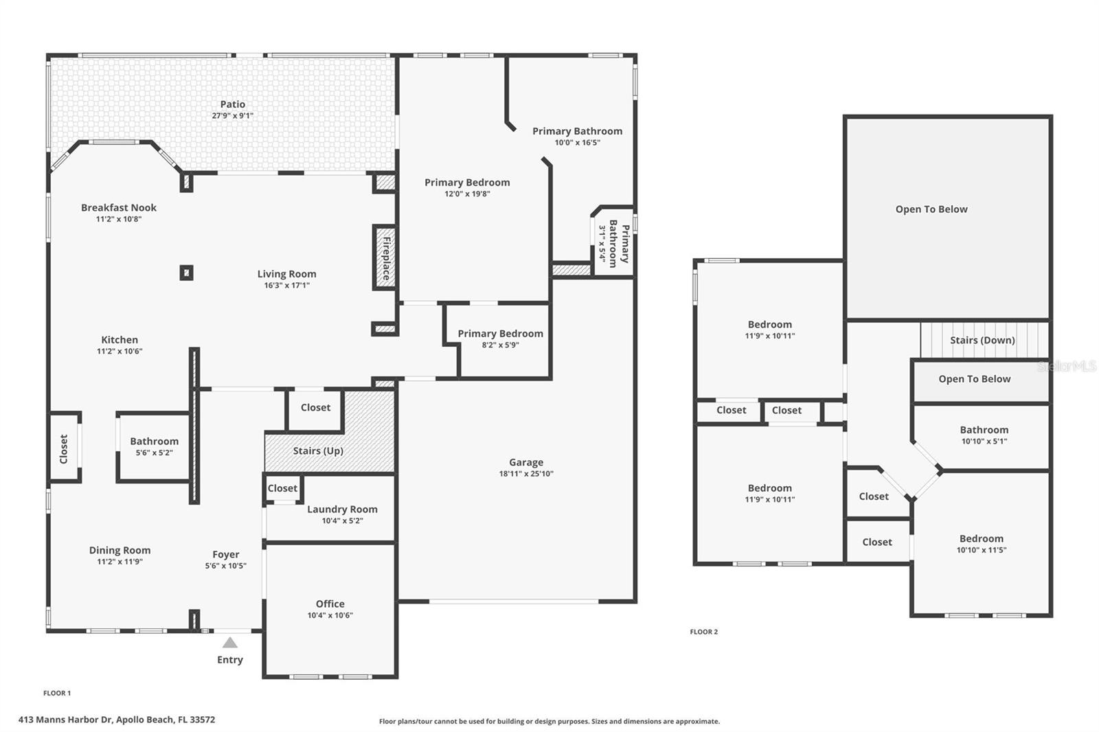 413 MANNS HARBOR DR, APOLLO BEACH, FL, 33572