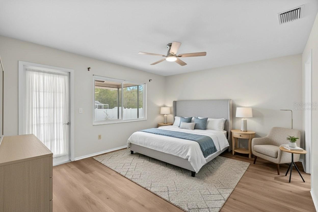 Virtually Staged Primary Bedroom