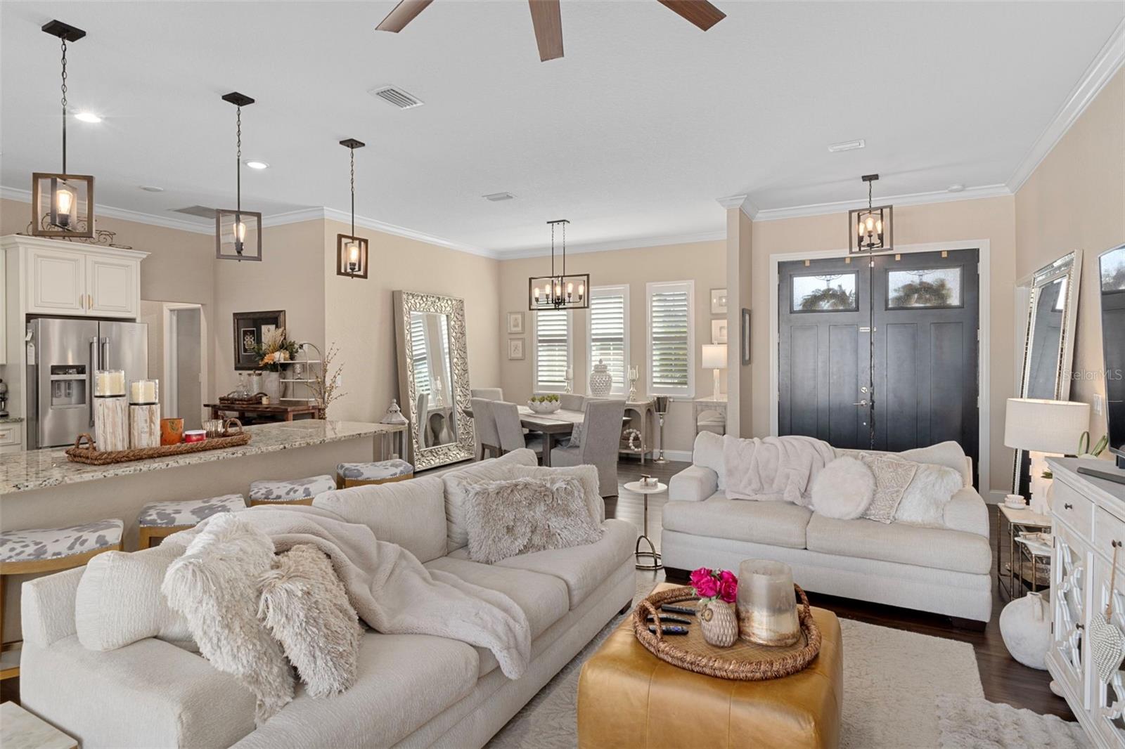 Inviting open layout with stylish finishes