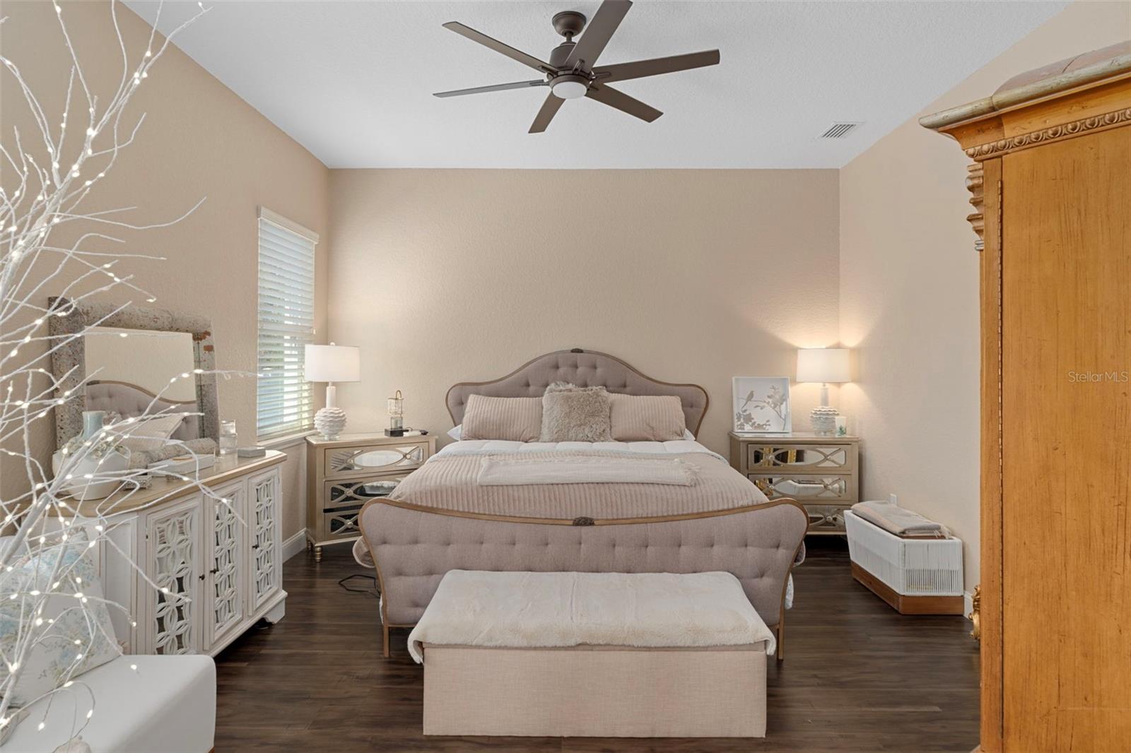 Beautifully styled primary suite