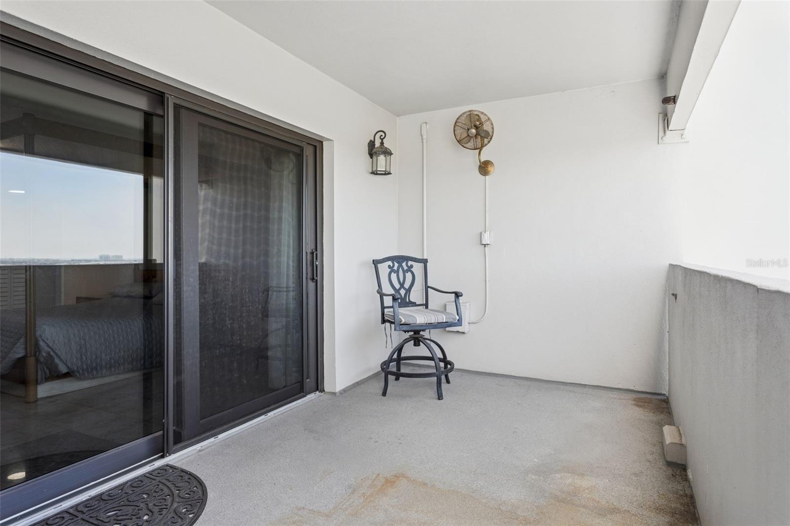 private balcony off bedroom 3