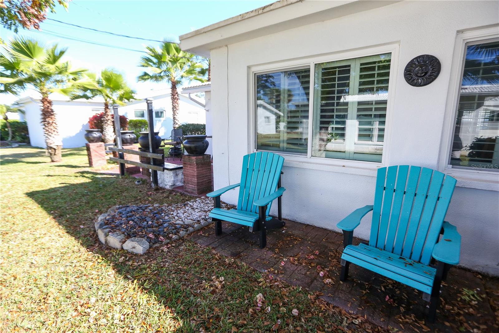 Backyard sitting area