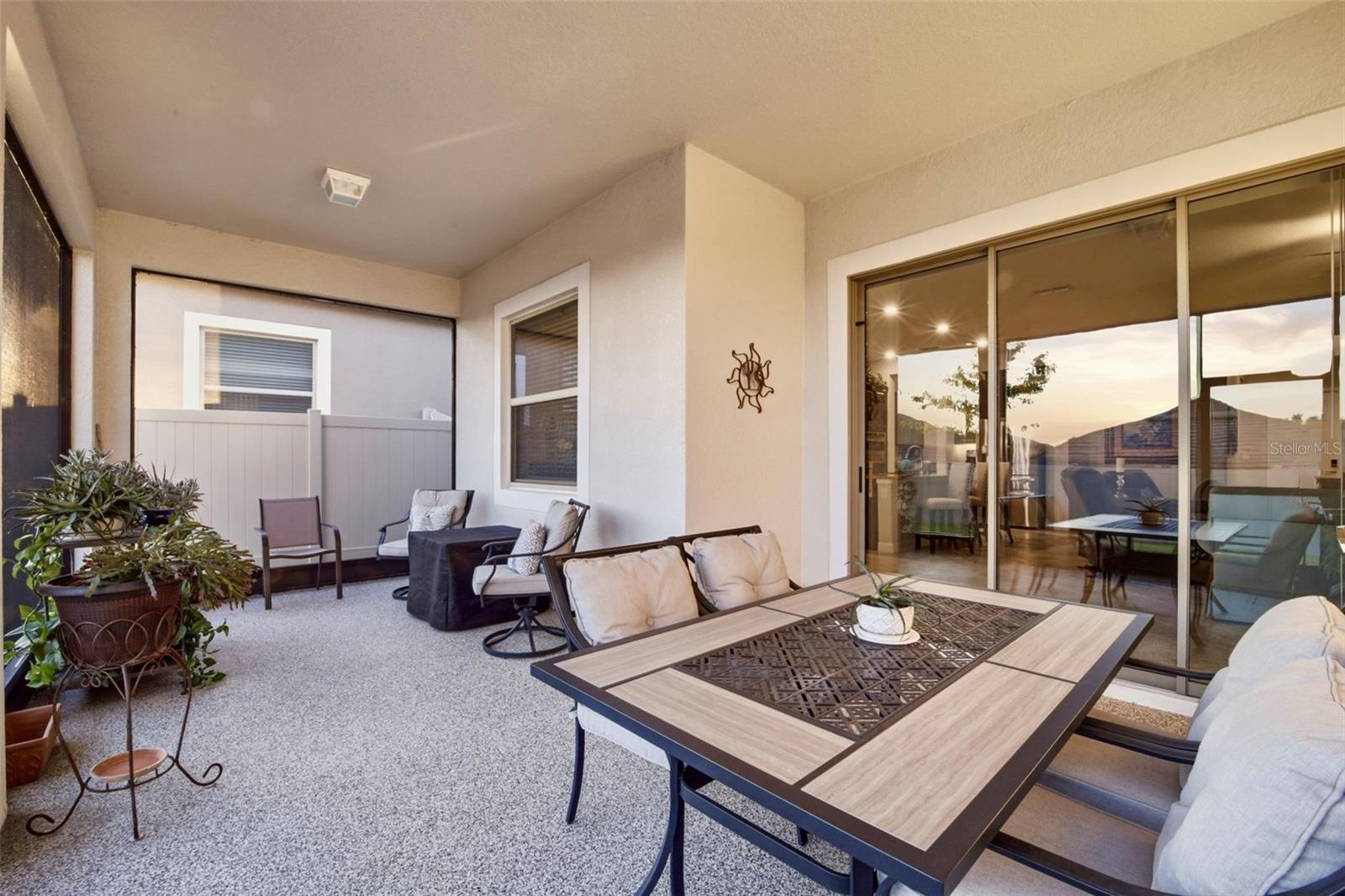 Epoxy floor finish on Screened lanai