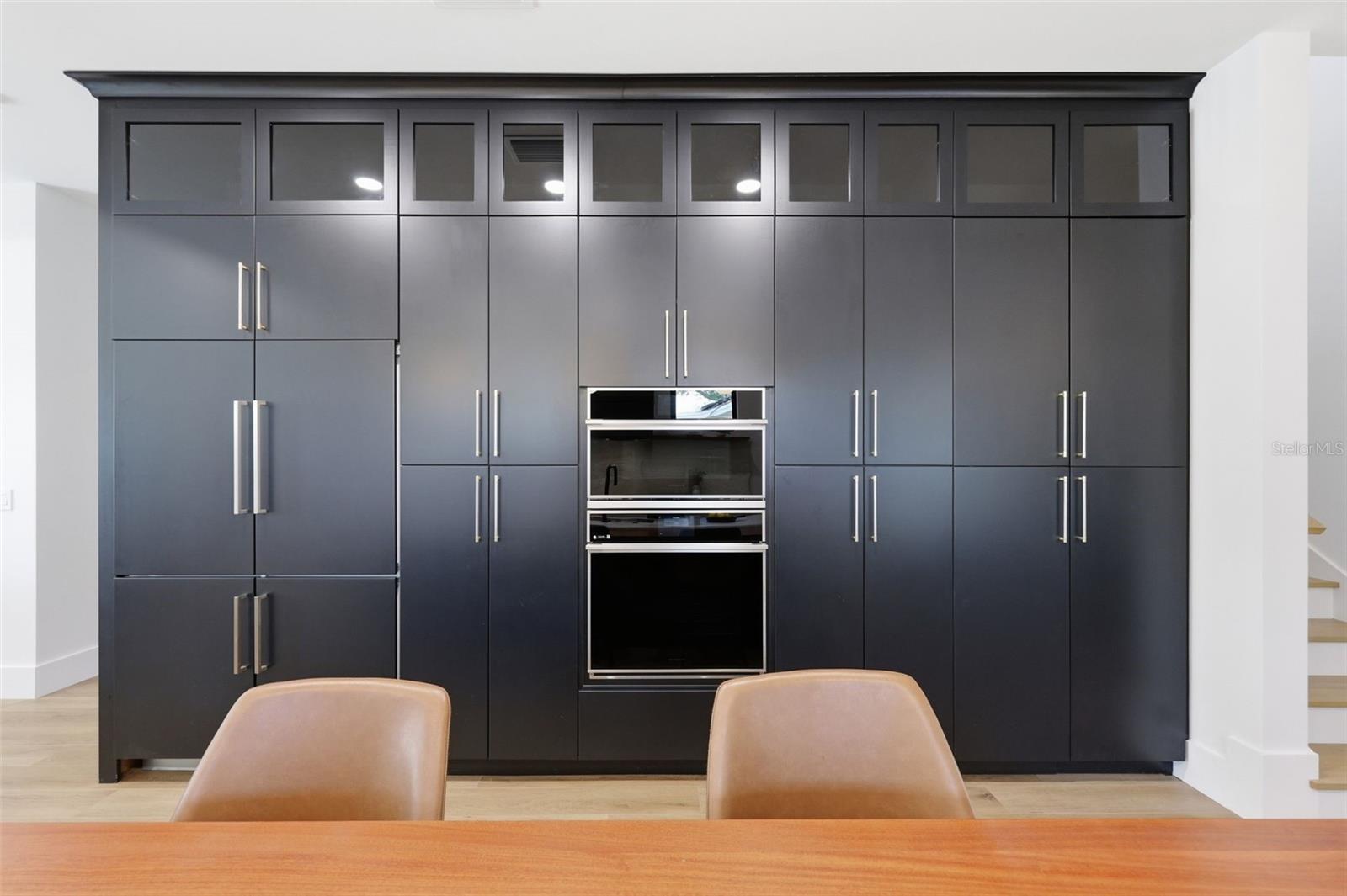 Floor to ceiling pantry wall