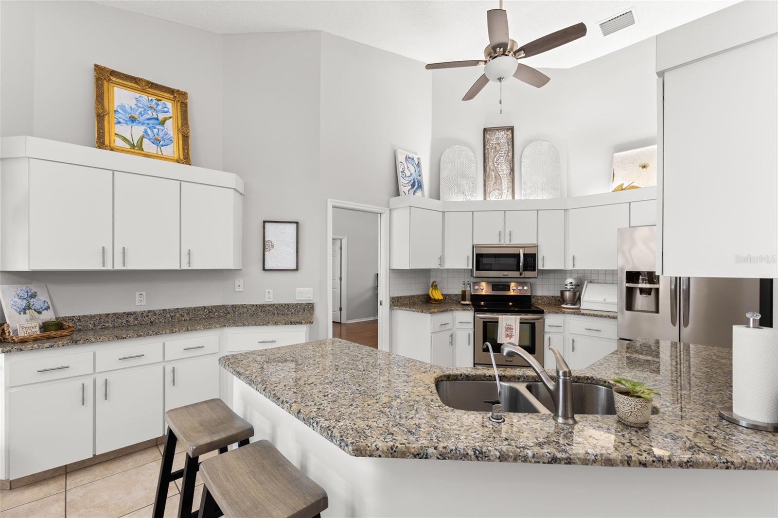 Kitchen from dining area