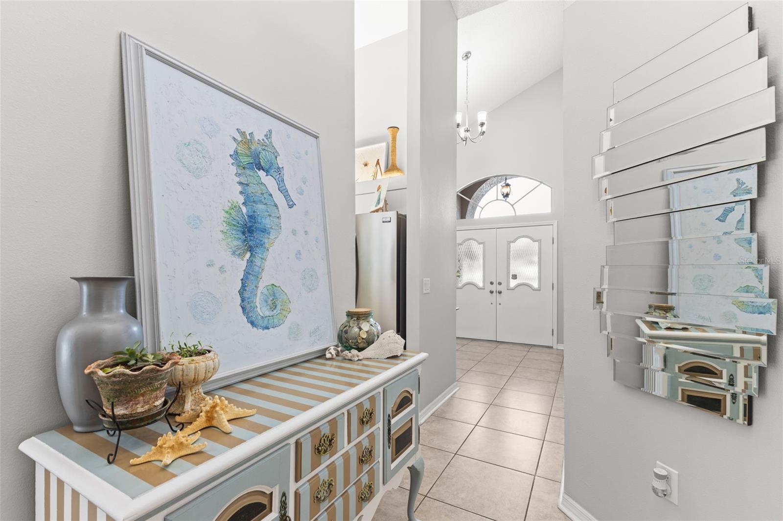 Looking towards entrance to area into home