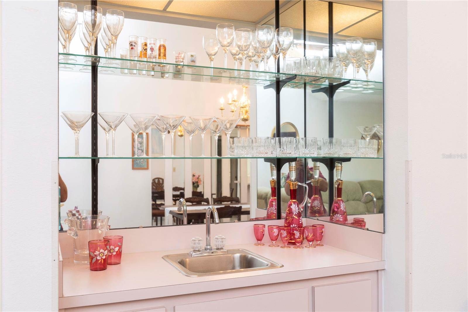 wet bar in Dining Room