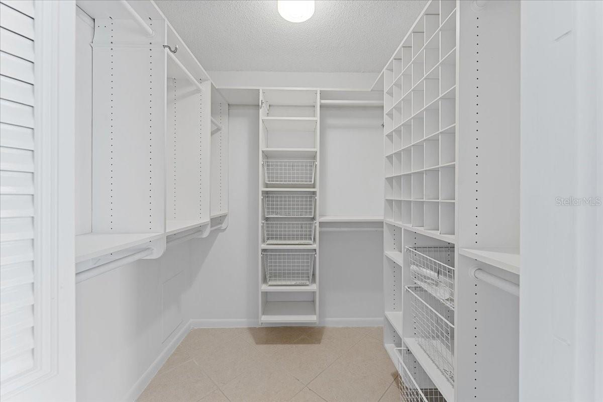 Full Primary room Closet of Built-ins
