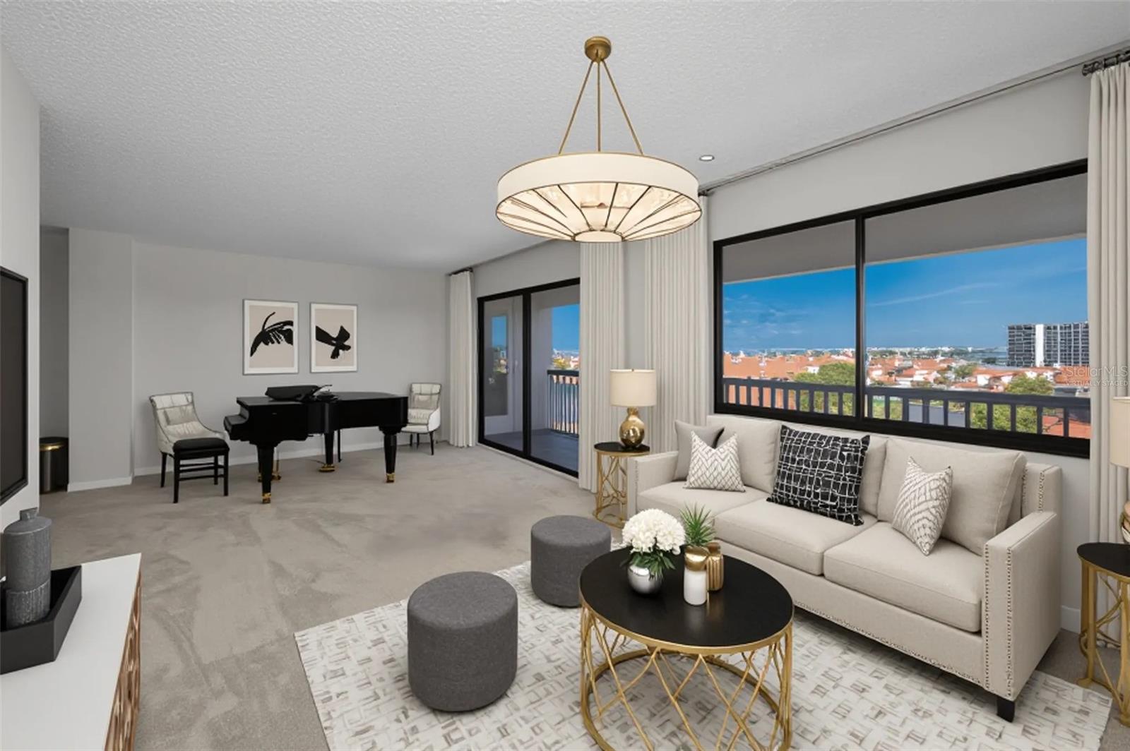 Virtually Staged Living Room