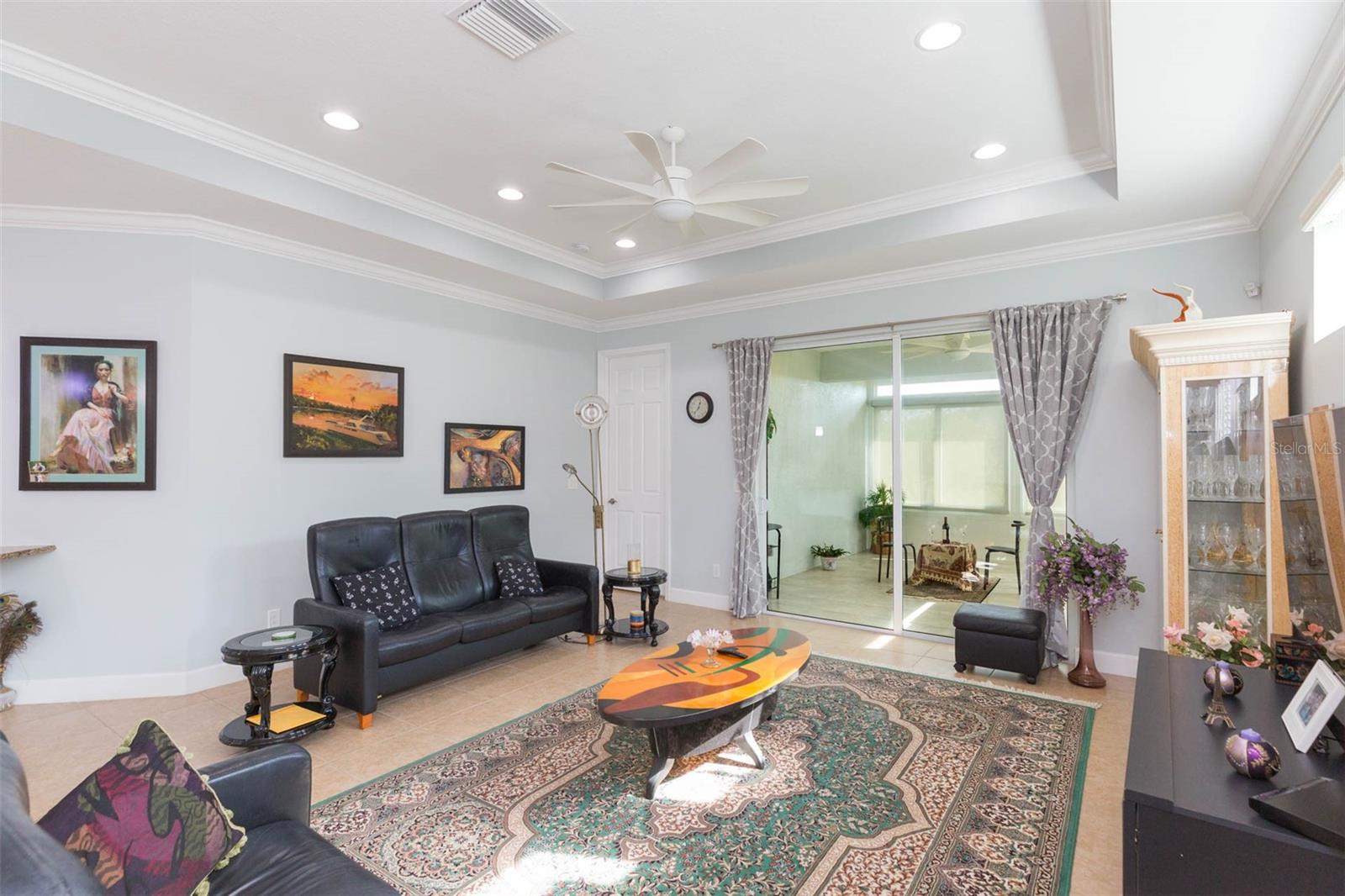 Note beautiful tray ceilings