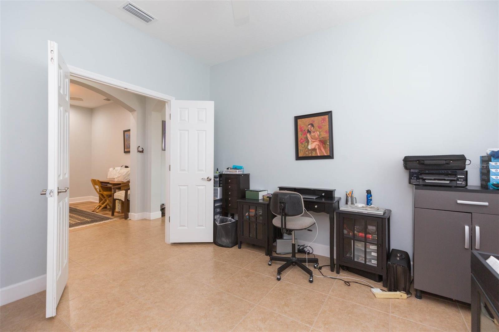 Third bedroom used here as office