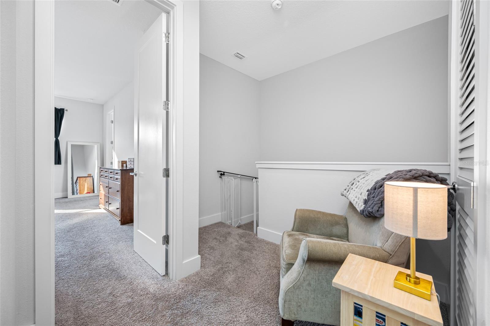 Loft reading area on the third floor