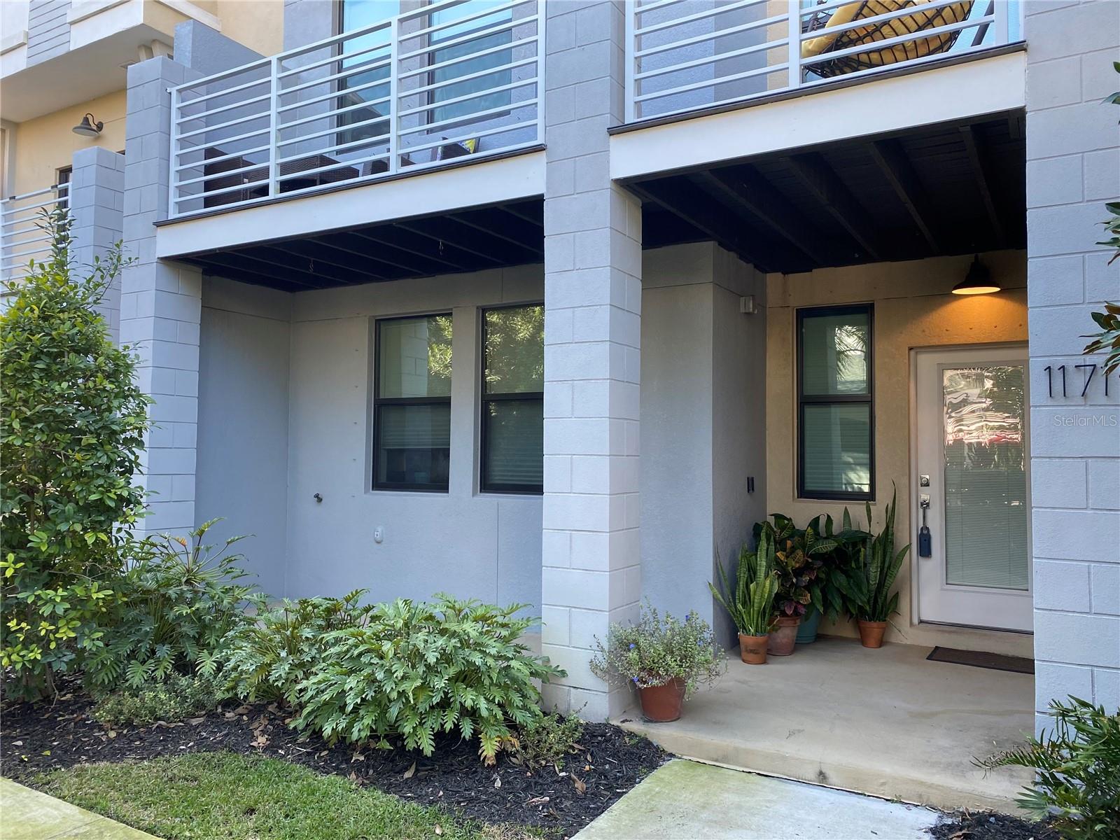 1171 25th Lane N, St Petersburg, FL 33713  - Front Door 1171 25th Lane N, St Petersburg, FL 33713  - Front Door covered front patio area facing courtyard and pool