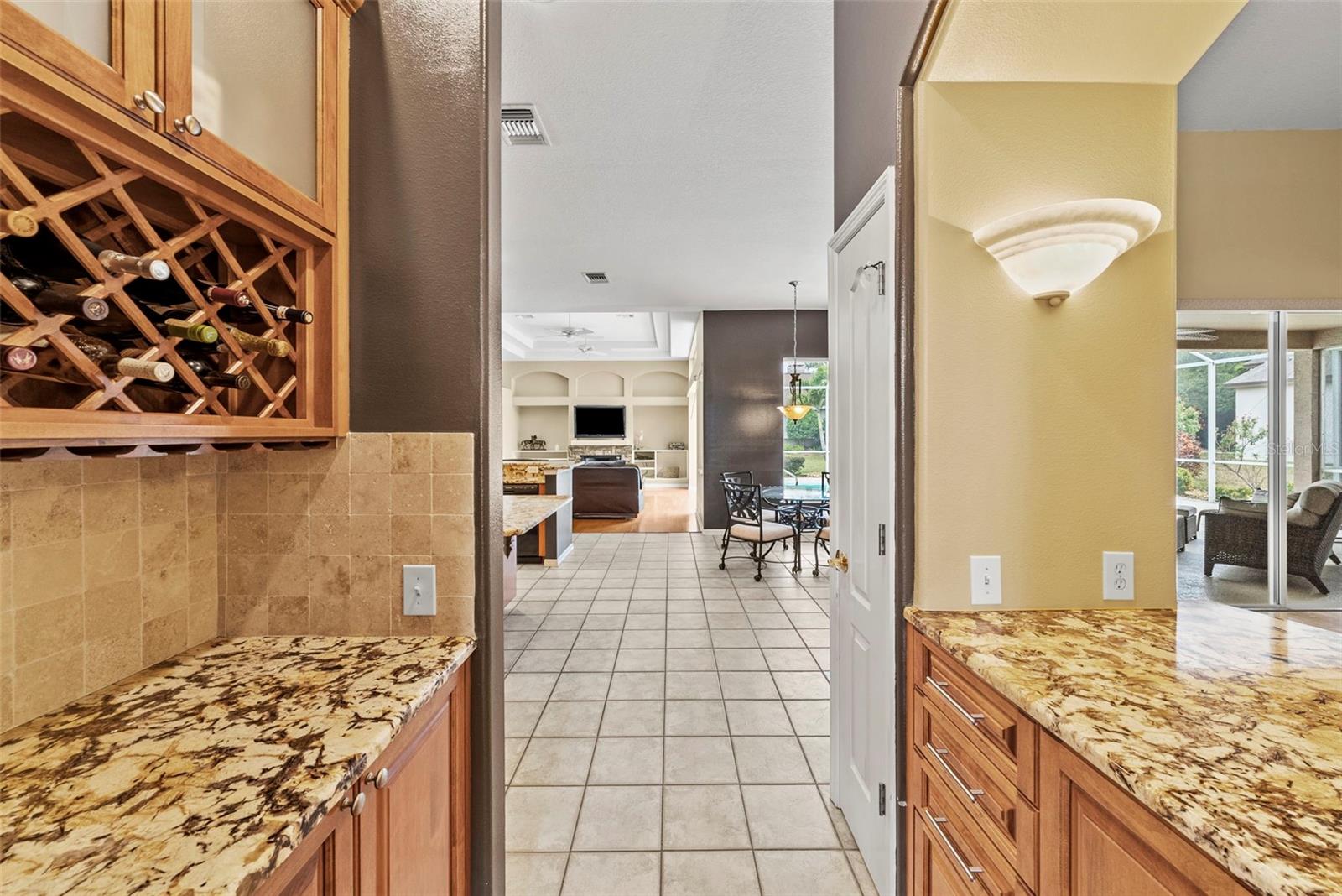 Butler Pantry with Wine Rack & Storage
