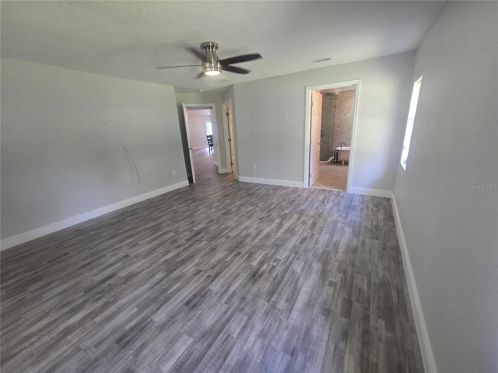 View of the entrance to the master bathroom