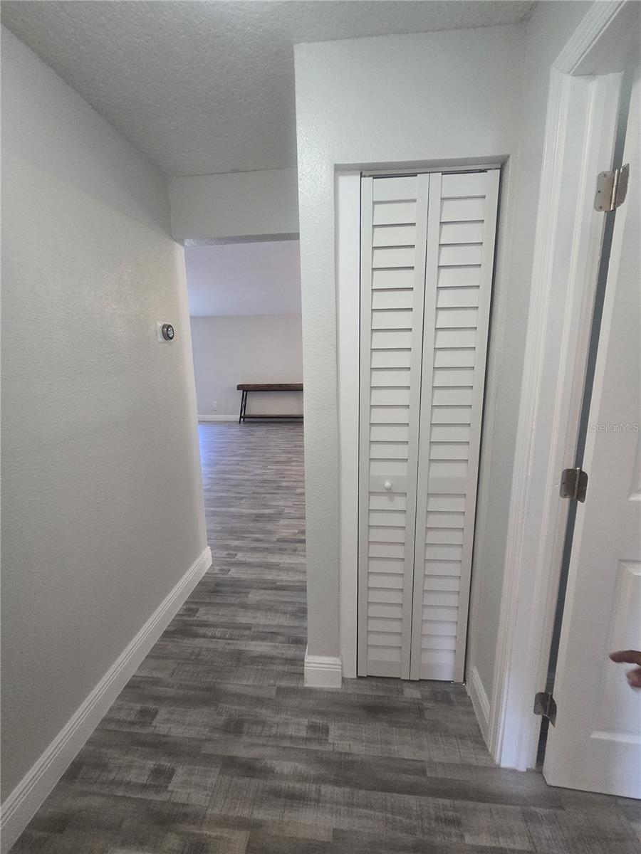 Closet by bathroom